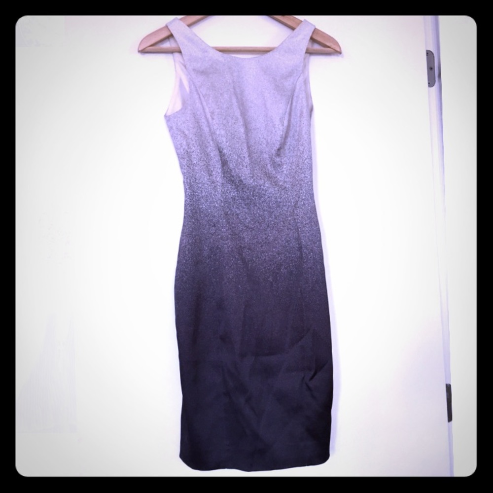 Silky dotted ombré dress